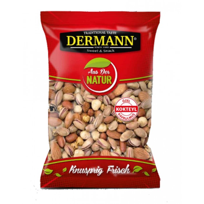 Riešutų ir avinžirnių mišinys su pistacijomis "Dermann".