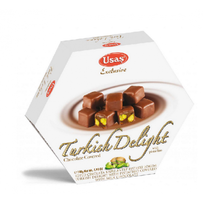 Turkish sweets with pistachios and milk chocolate "Usas", 140g