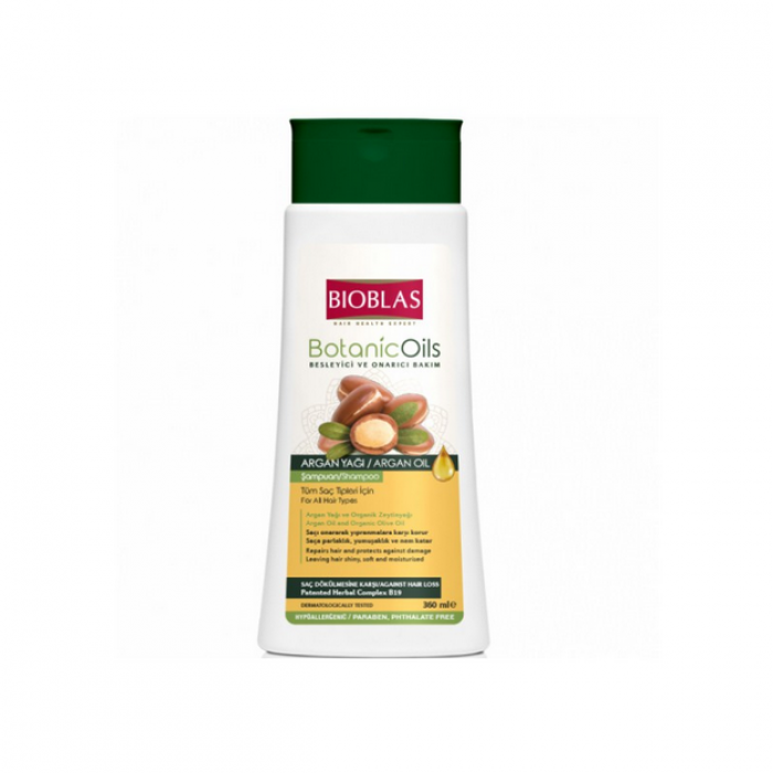 Restorative shampoo with argan oil "BIOBLAS", 360ml
