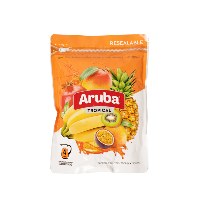 Tropinių vaisių skonio tirpusis gėrimas "Aruba".