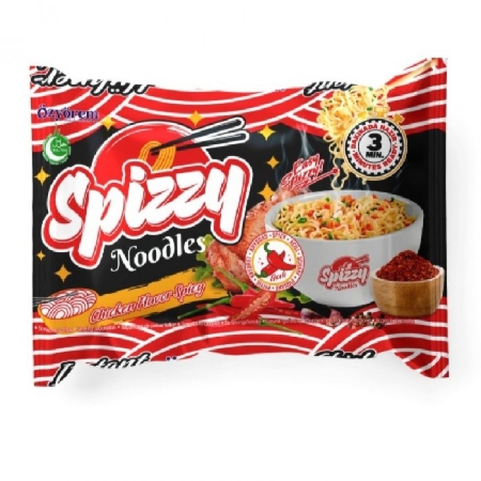 Spicy instant noodles with chicken flavor "Spizzy"