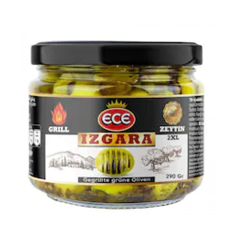 Grilled pitted green olives "ECE", 290g