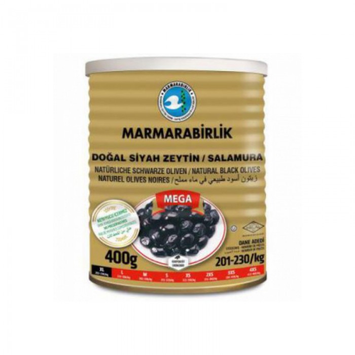Black olives with stones "Marmarabirlik" XL (Mega), 800g
