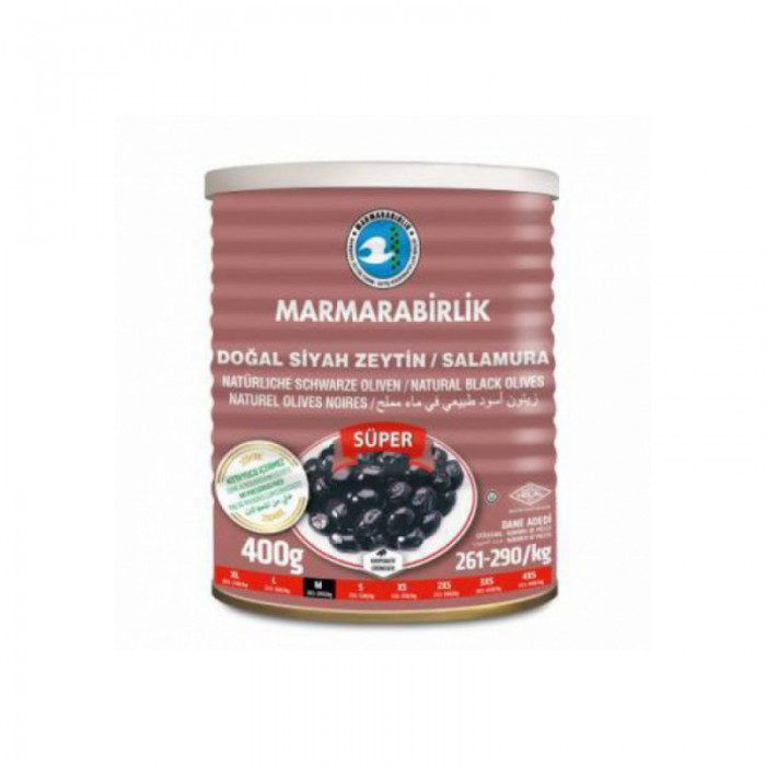 Black olives with stones "Marmarabirlik" (super) M, 800g