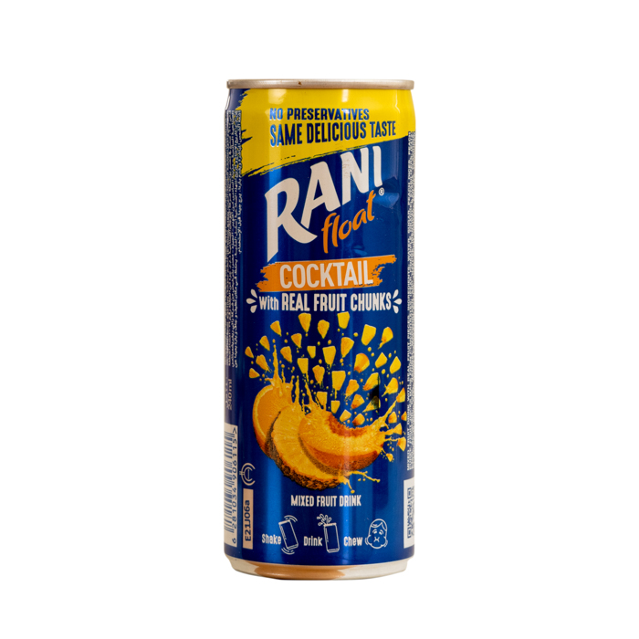 Juice drink with different fruit flavors with real fruit pieces "Rani" 