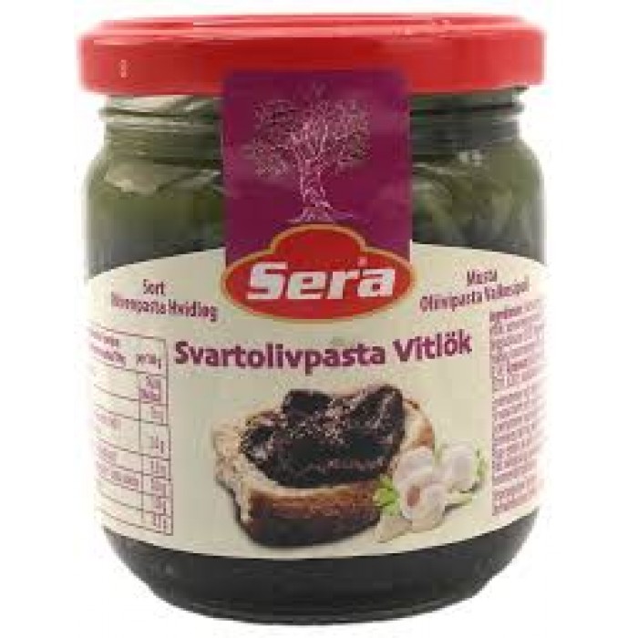 Black olive spread with garlic "Sera", 190g