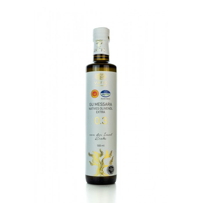 Extra pure olive oil from the Messara Valley "Vafis", 0.3% acidity (Glass)