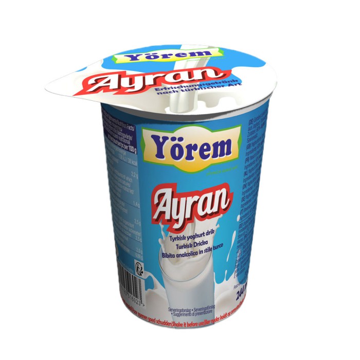 NATURAL YOGURT Ayran DRINK - "YÖREM", 244ml