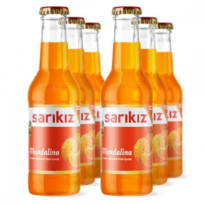 Mandarinų skonio gazuotas gėrimas + vit. C „Sarikiz“.